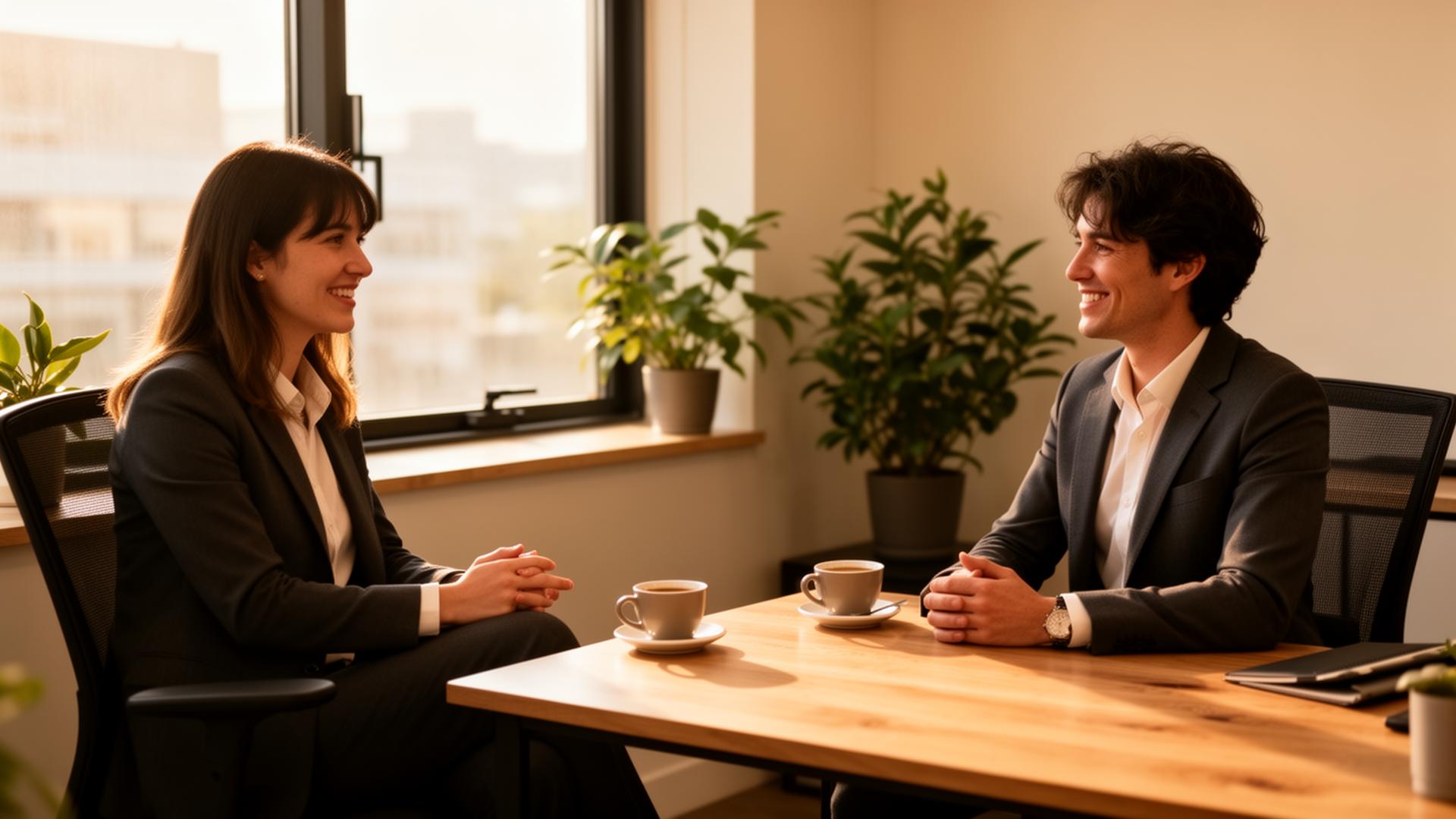 Beratungssituation in einem mittelständischen Unternehmen in Karlsruhe